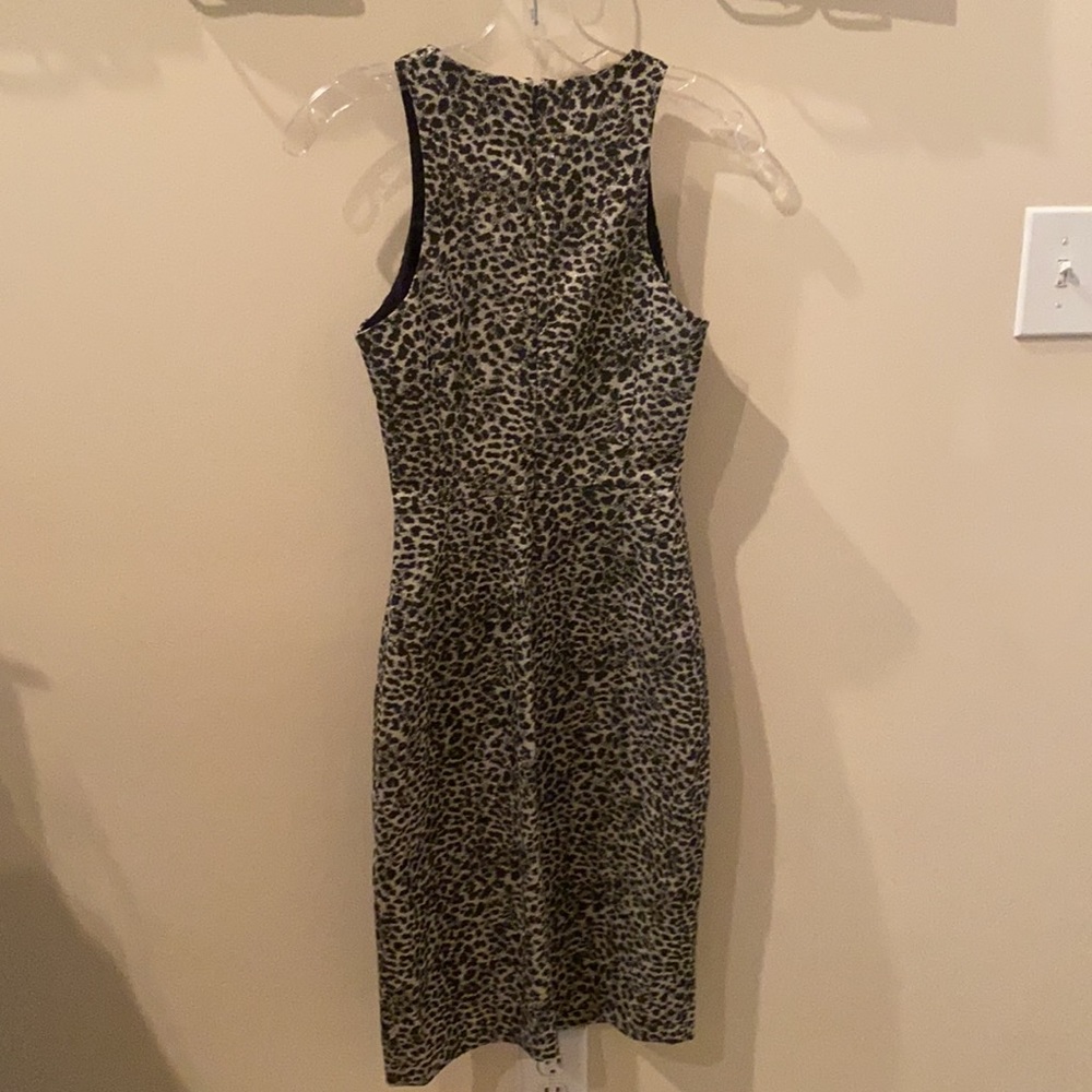 NWOT Banana Republic size 2 leopard jacquard dress - Picture 2 of 4